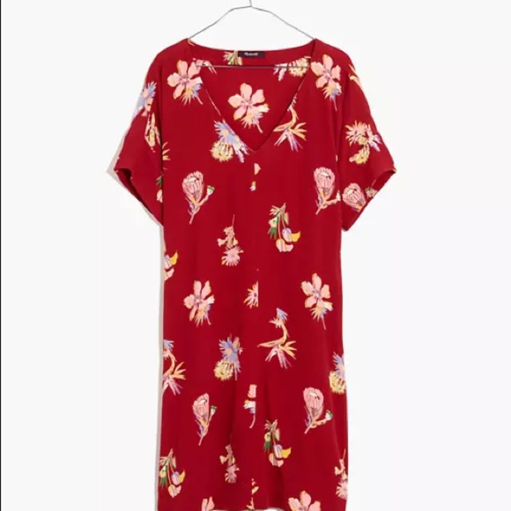 Madewell drapey v-neck shift dress